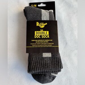 Dr. Martens Charcoal Double Layer Doc Socks Size S/M